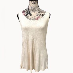 Maurices Sequenced Cream Tank Top size Medium